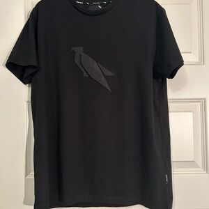 Stone Falcon Black T-Shirt with Embossed Falcon Sz Large